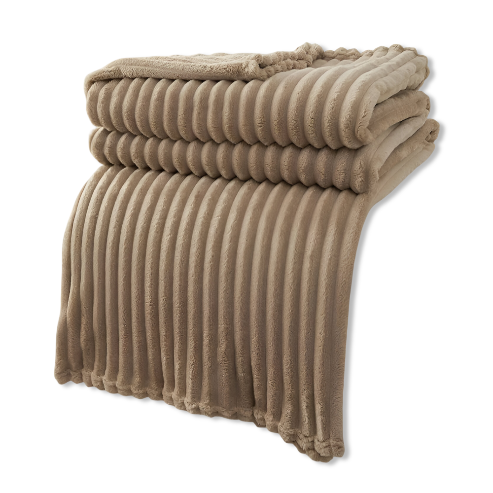 CozyRib Filt – Extra Mjuk & Värmande Ribbad Pläd Hemnix