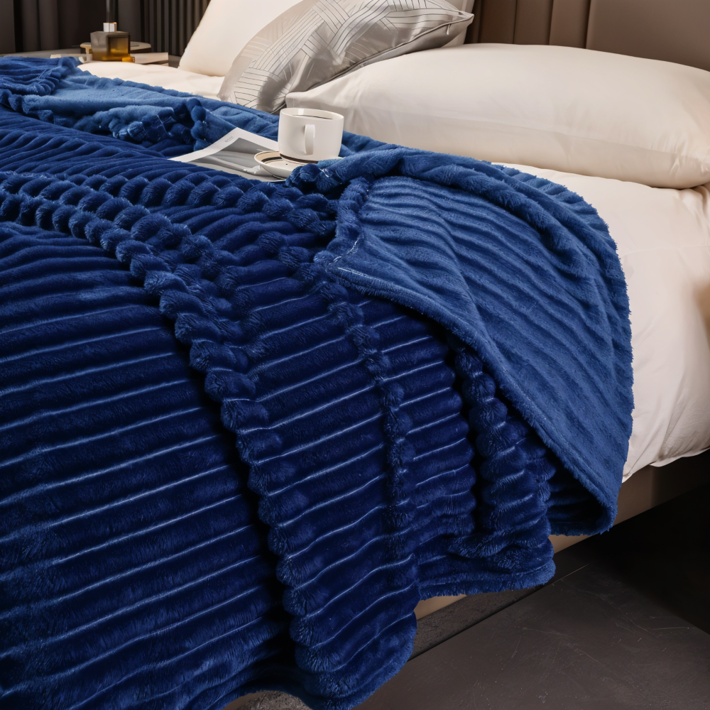 CozyRib Filt – Extra Mjuk & Värmande Ribbad Pläd Hemnix