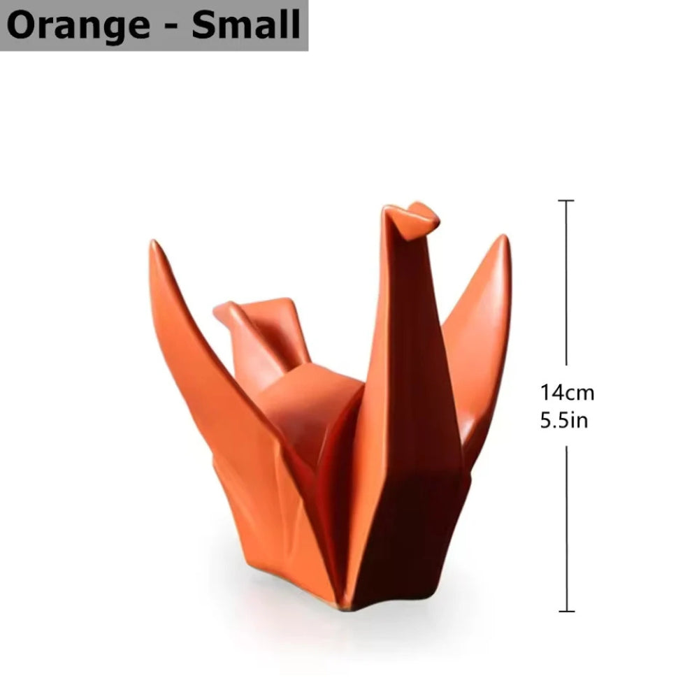 Modern origami fågelstaty – elegant keramisk konstdekor MILA Sverige