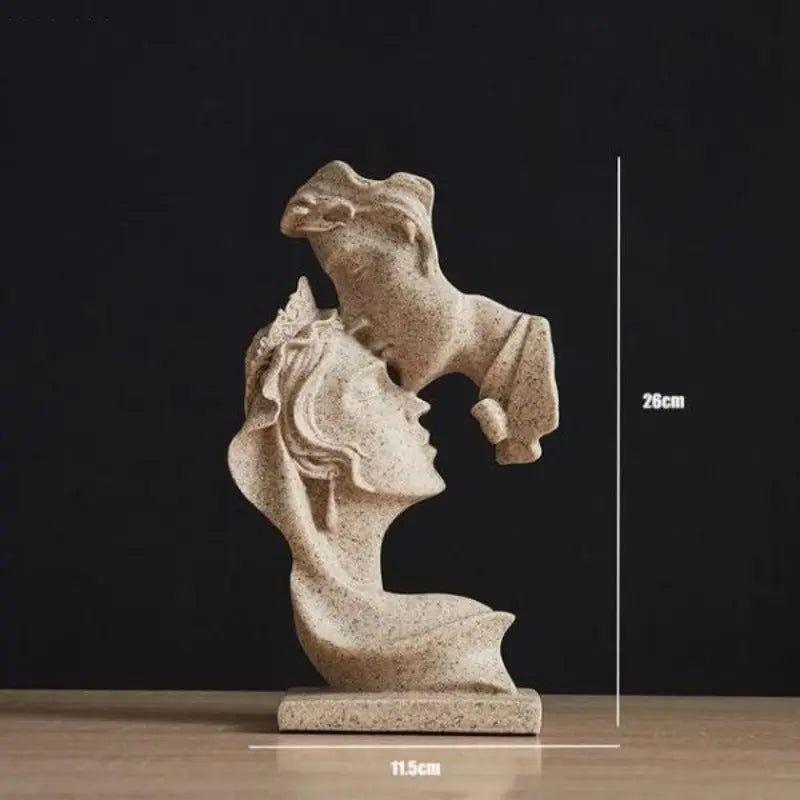 Sweet Kiss - Pannkyssande älskande staty Carvallo