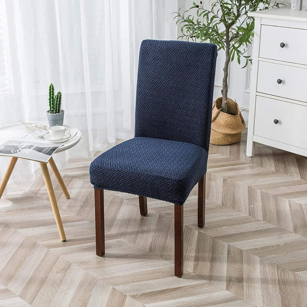 Sylva Jacquard Sammet Stretch stolsoverdrag Carvallo