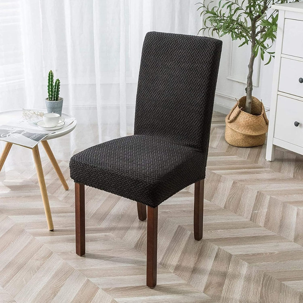 Sylva Jacquard Sammet Stretch stolsoverdrag Carvallo