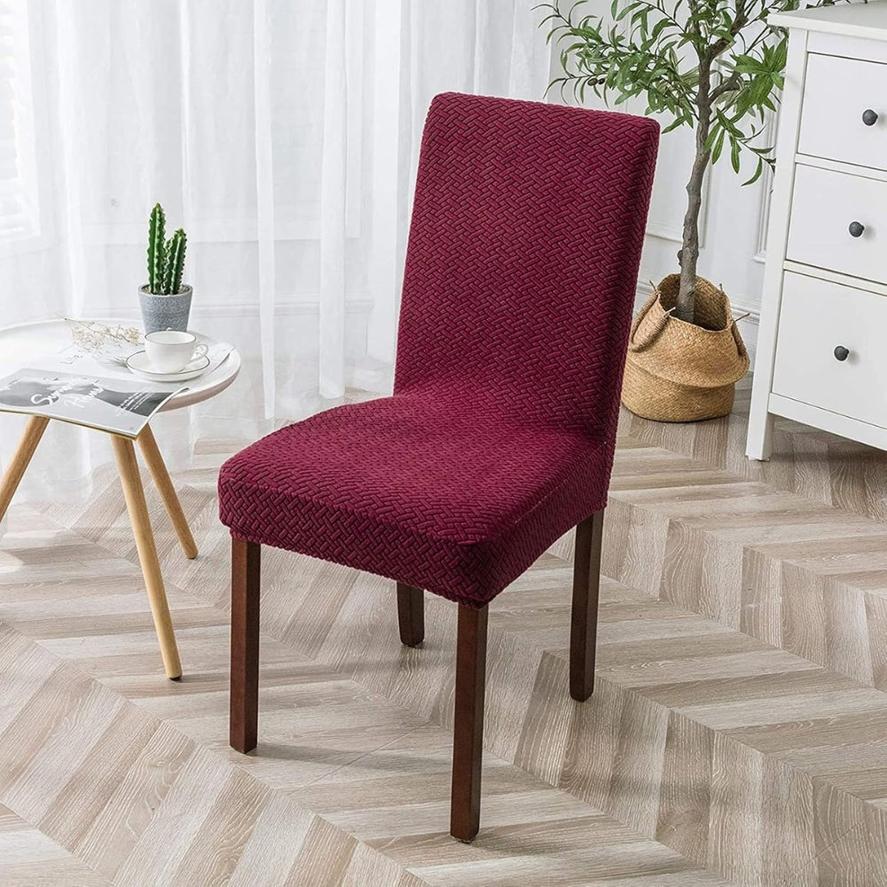 Sylva Jacquard Sammet Stretch stolsoverdrag Carvallo