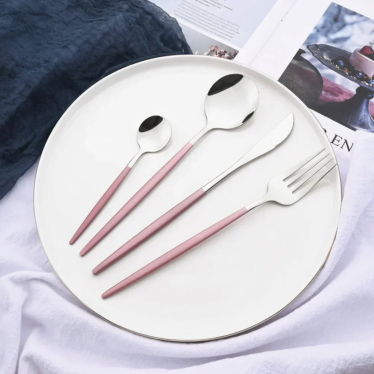 Bestickset Modern Guld Rostfritt Stål Design Carvallo