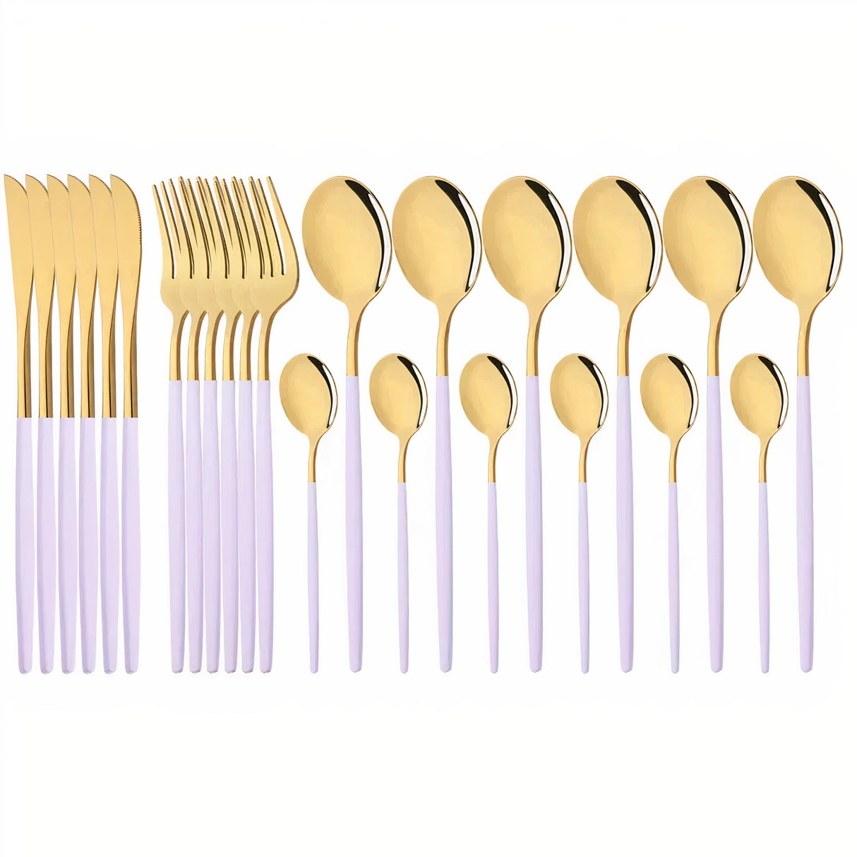 Bestickset Modern Guld Rostfritt Stål Design Carvallo