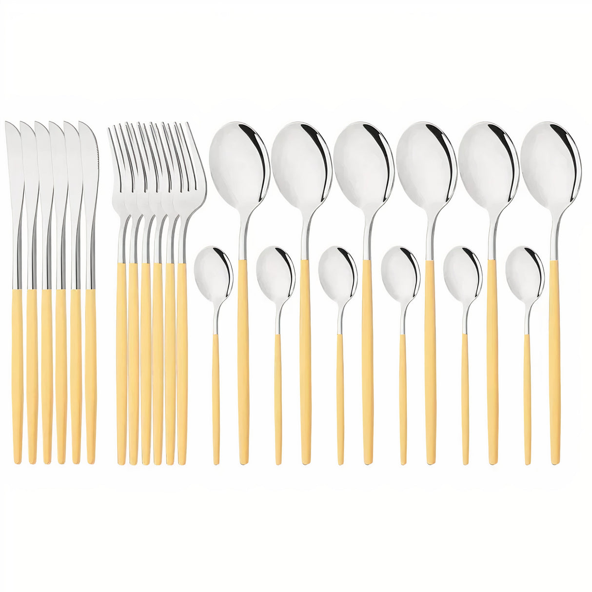 Bestickset Modern Guld Rostfritt Stål Design Carvallo
