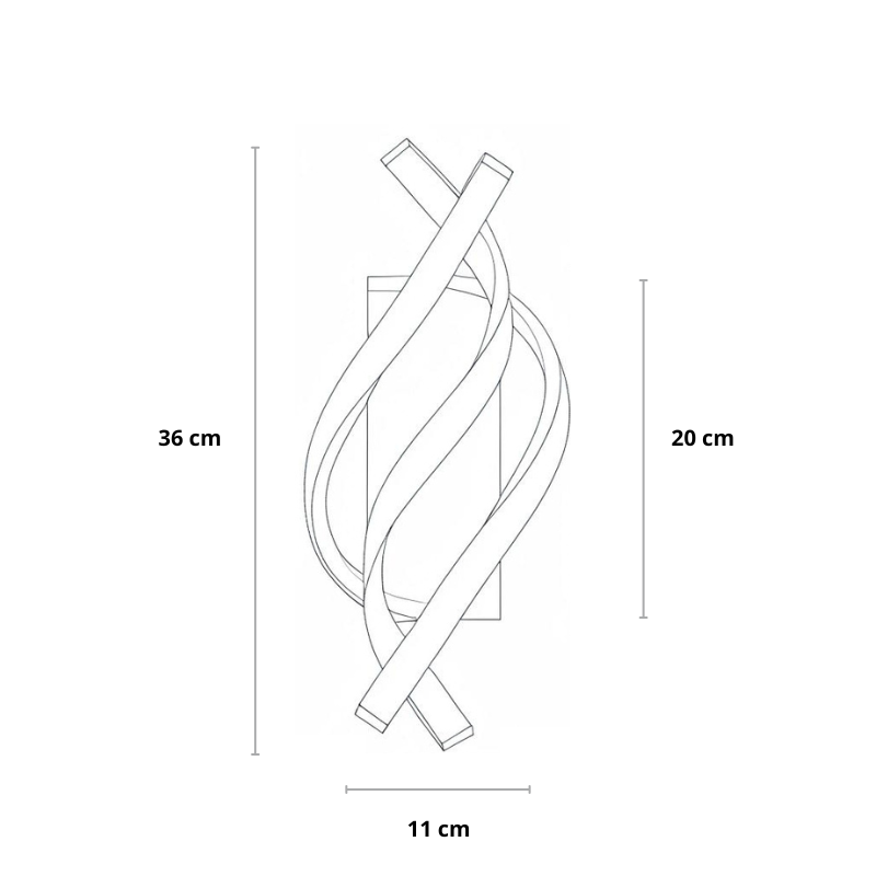 Carvallo Modern vägglampa | Ljus uppåt & nedåt | Trådlös & Elegant | LED Aluminium Carvallo