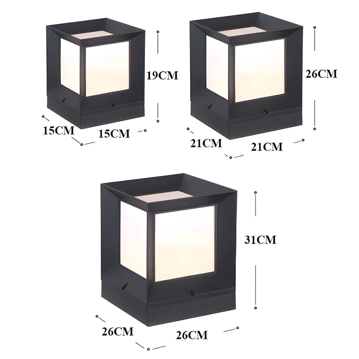 GroveGlow Light - Avslappnad LED-utomhuspelarlampa Carvallo