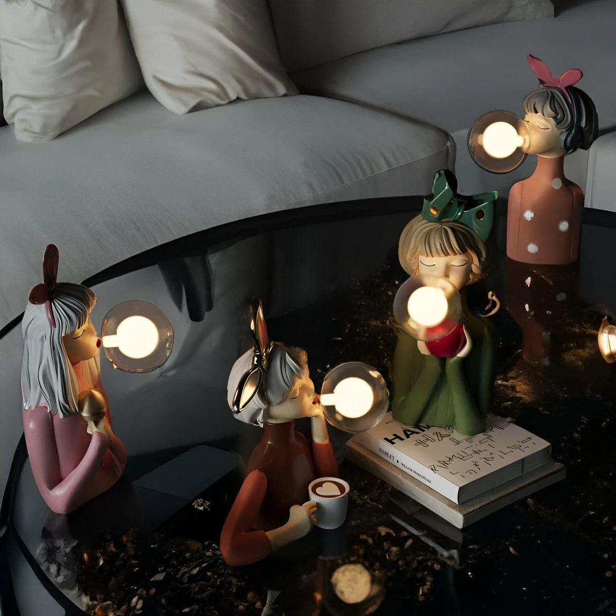 Nattljus med bubbeleffekt – USB Bubble Girl Ornament bordslampa för ett mysigt hem Carvallo