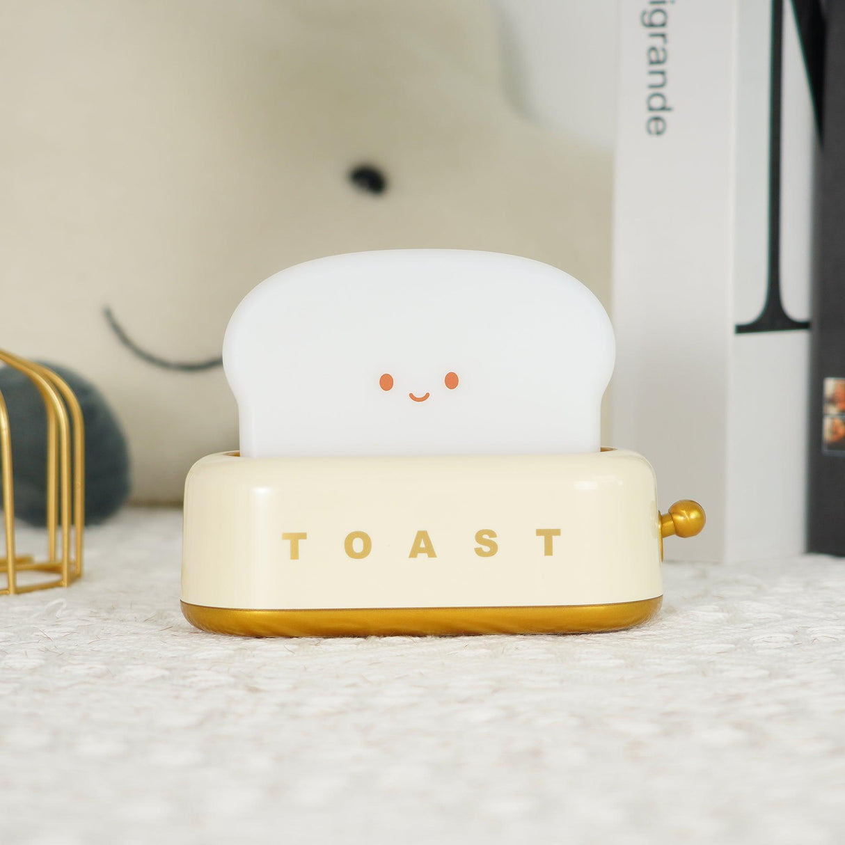 GlowToast Lampa – Bärbar Bröd-Toast Cartoon LED Nattlampa Carvallo