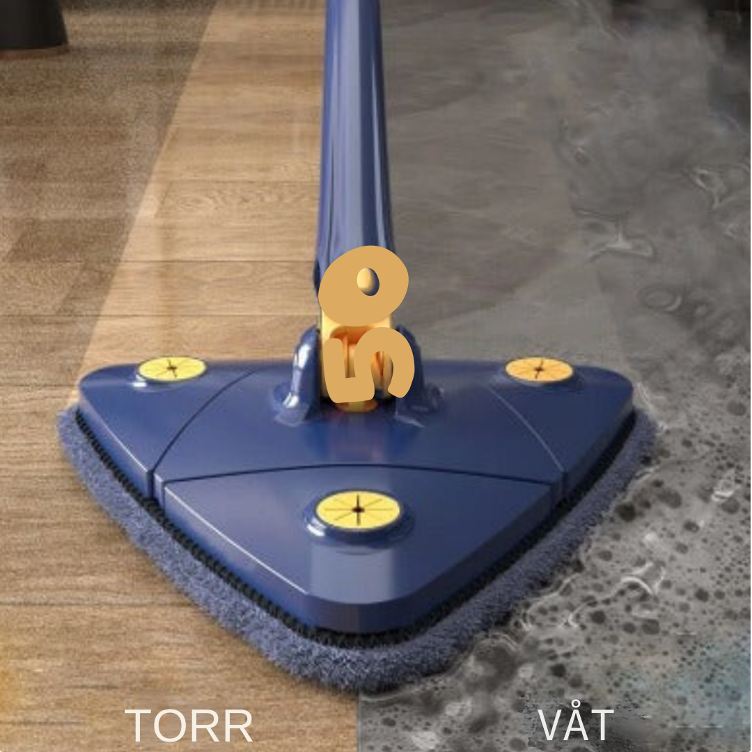 SmartMop 360™ – roterande mopp med självrengöring och justerbart handtag-VaruZ-Hemnix