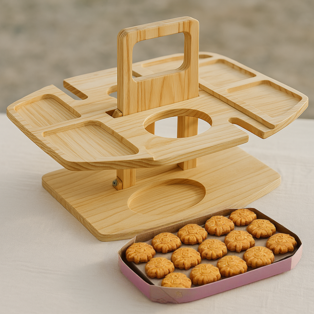 Hopfällbart vinpicknickbord – Bärbart träställ för utomhusaktiviteter och sammankomster MILA Sverige