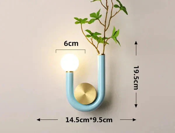 PinkLume – Modern U-formad LED Vägglampa för Sovrum & Barnrum Carvallo