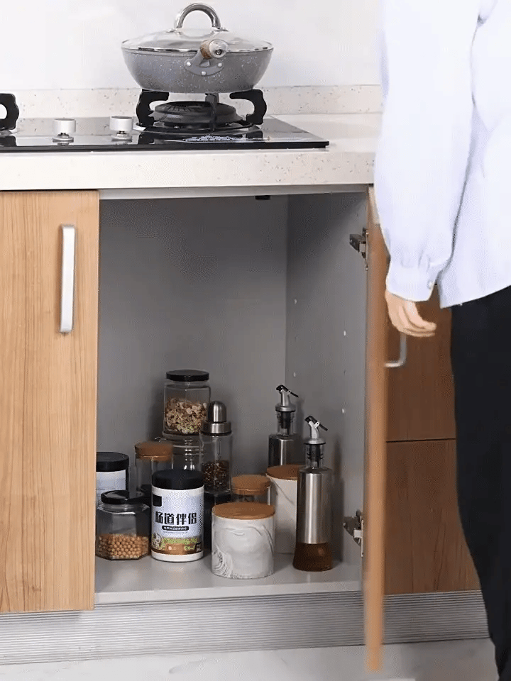 Luxora 2 Tiers Glidande Under Disk Bänk Organisatör för Kök Carvallo