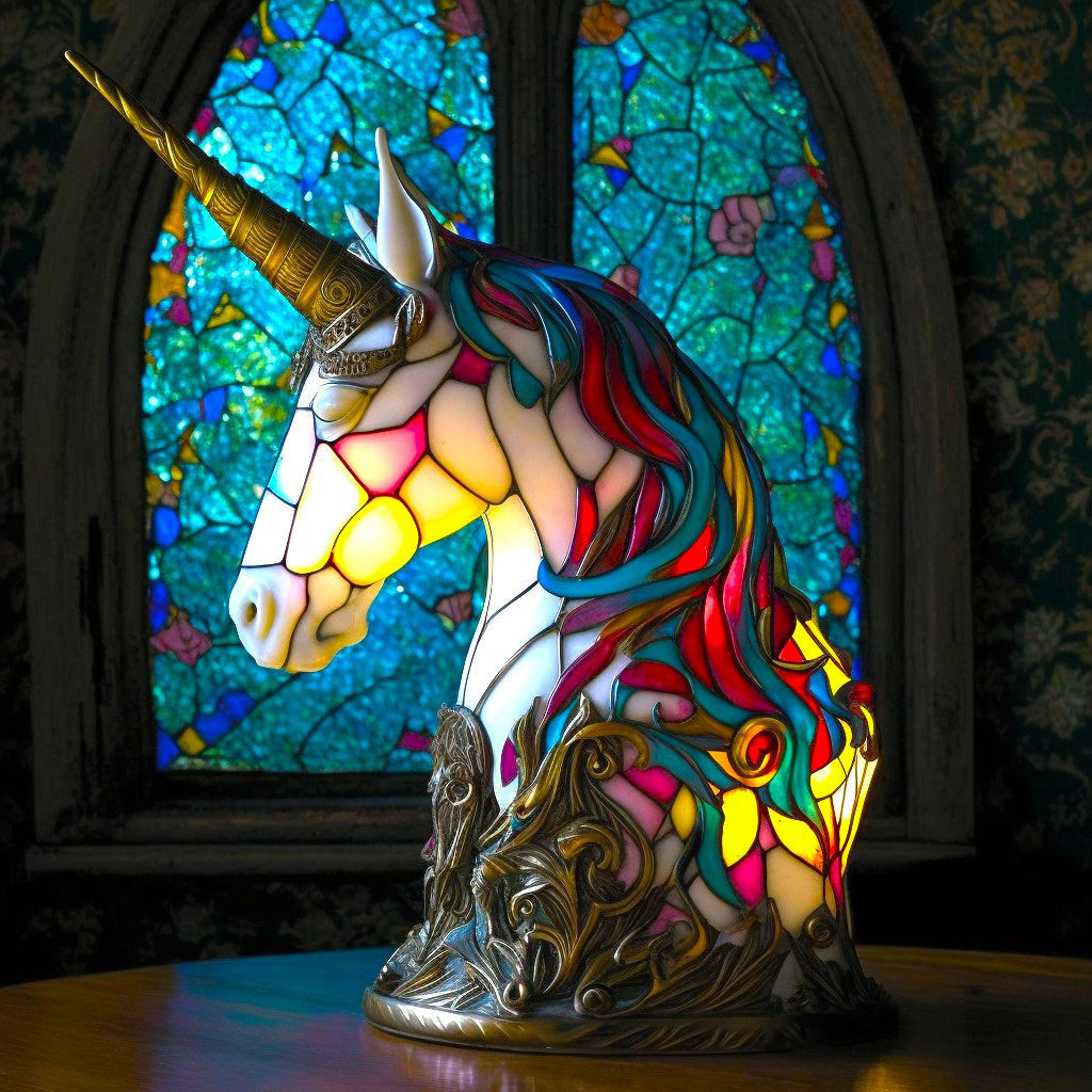 Animal Färgat Glas Bordslampa Ornament Carvallo