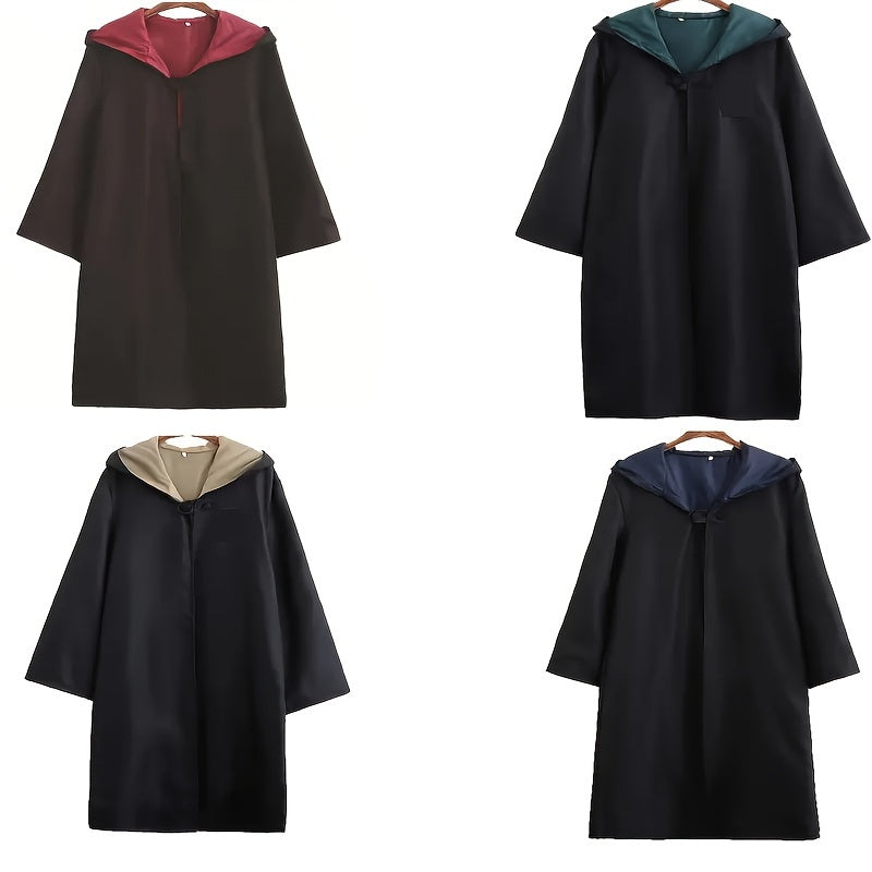 Förtrollad trollkarlsmantel med huva – Unisex långärmad Halloween-kostym MILA Sverige