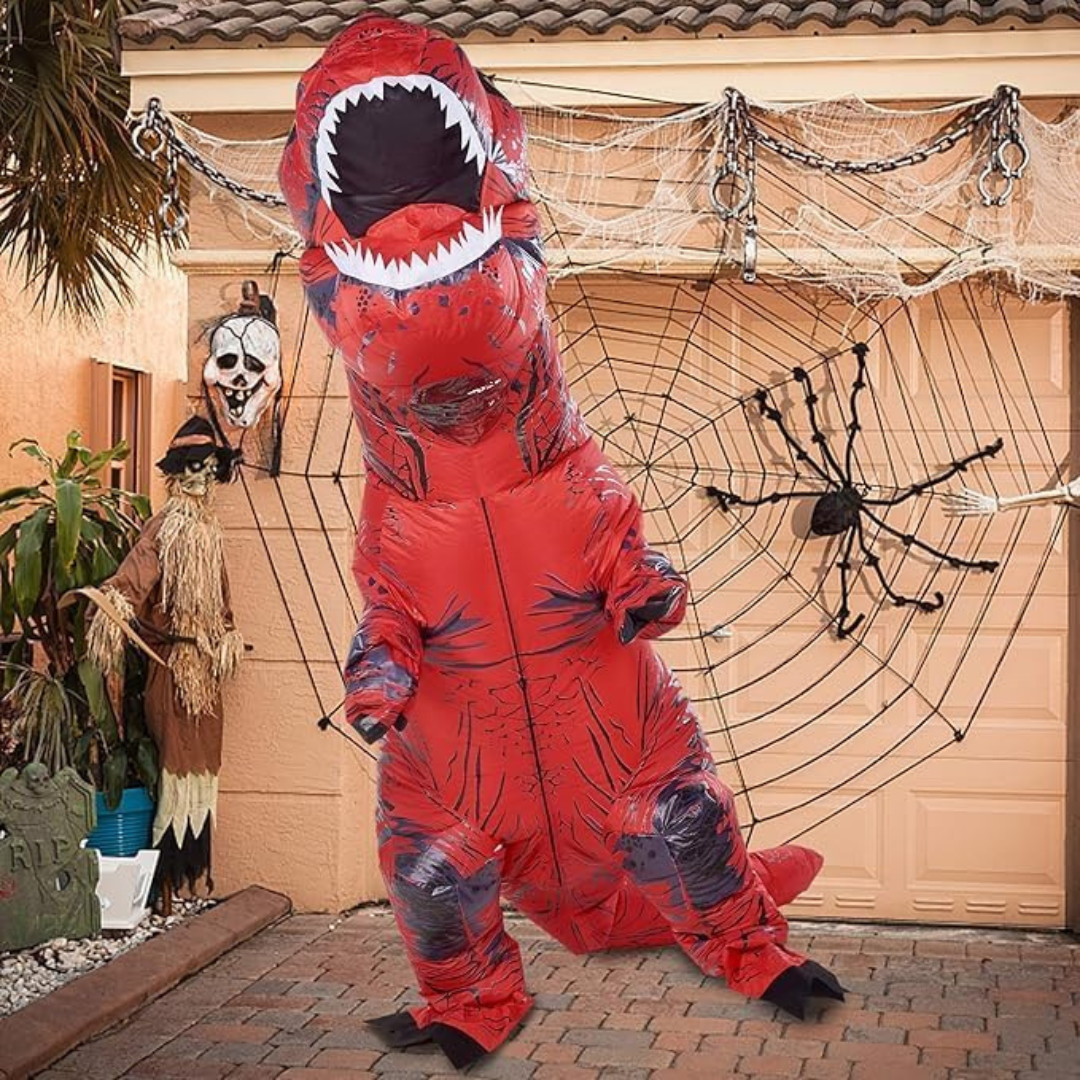 Uppblåsbar dinosauriejumpsuit för vuxna och tonåringar - jättestor helkropps Halloween-kostym MILA Sverige