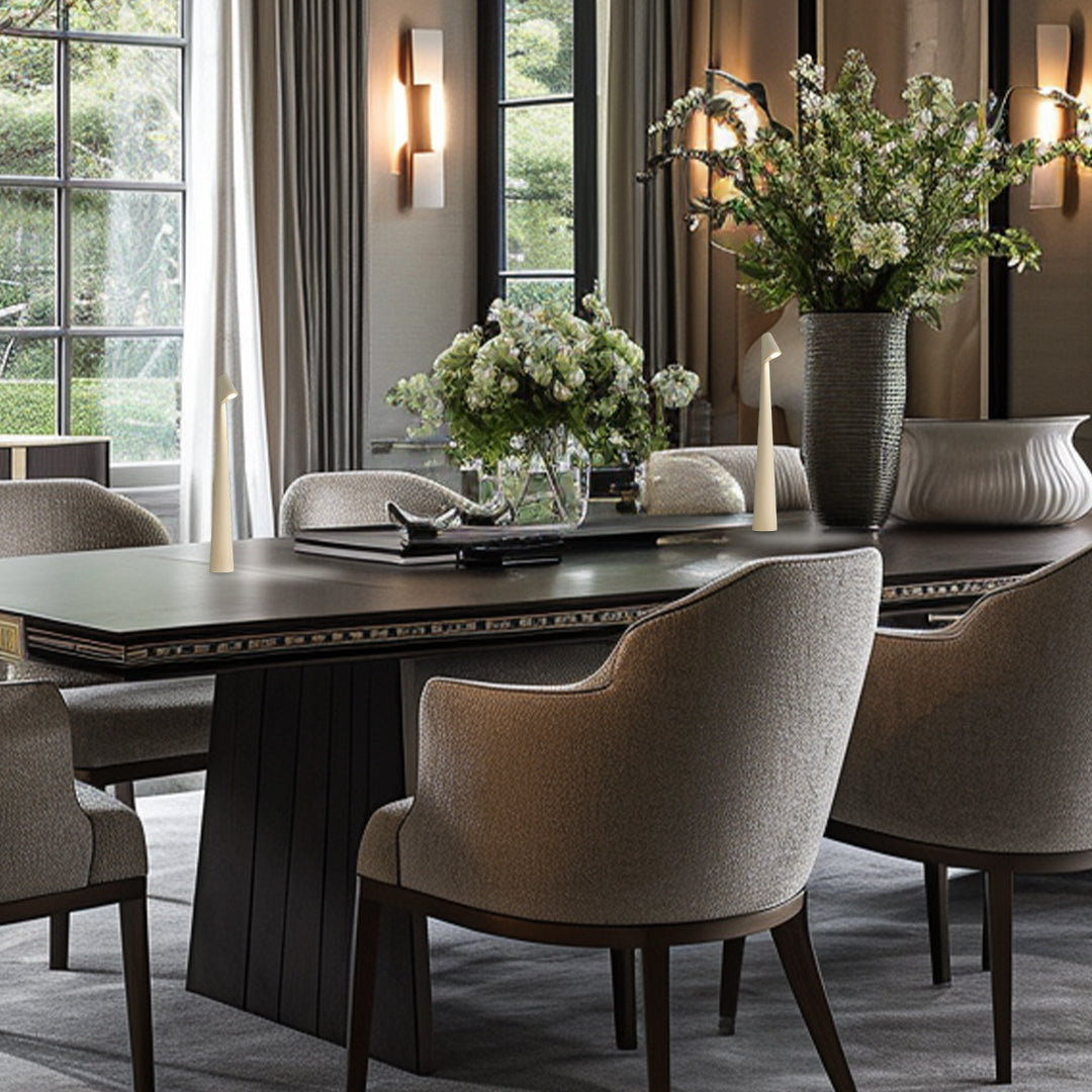 Bordslampa Modern Röd Metall LED Ljus Carvallo