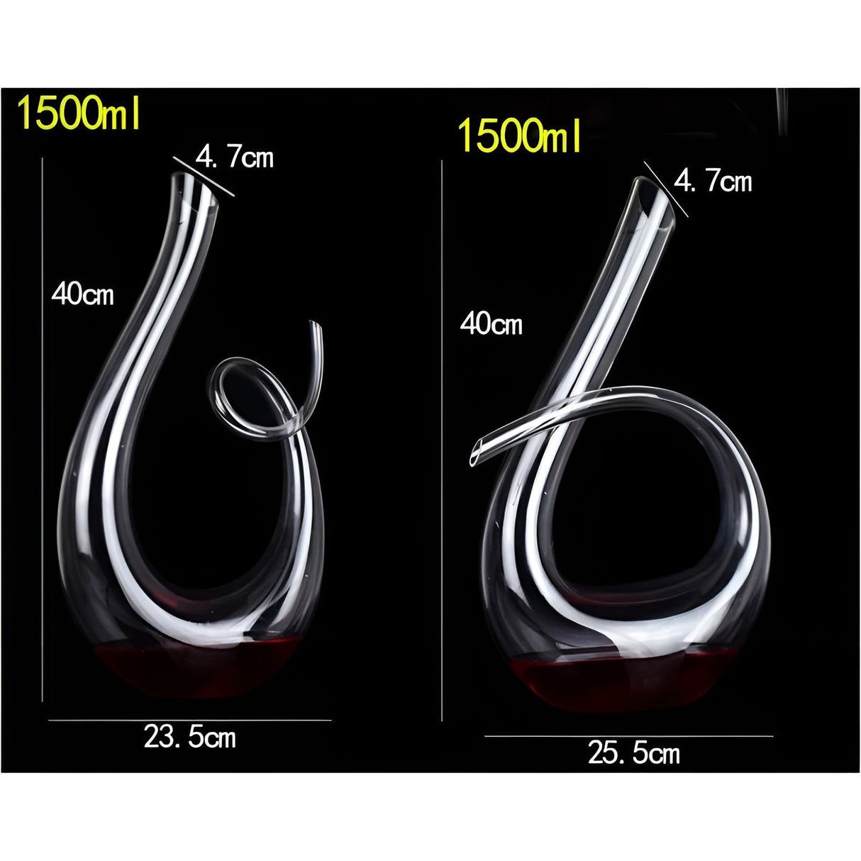 Kristall vinluftare i snäckform – Blyfri för vin eller konjak | Dekorativ för hemmet & bar Carvallo