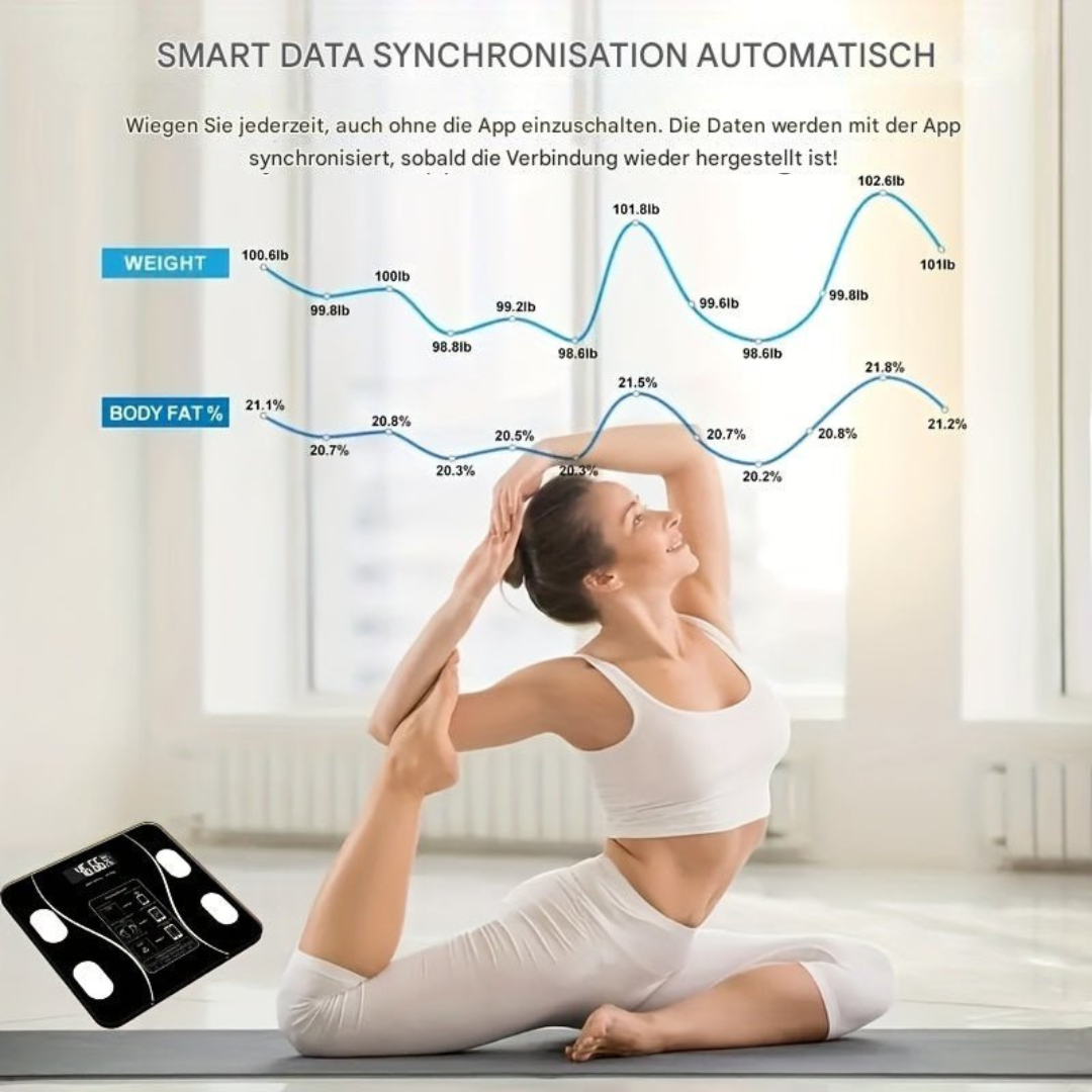 BodyMetrics Smart Scale – Digital vikt- och kroppssammansättningsanalysator MILA Sverige