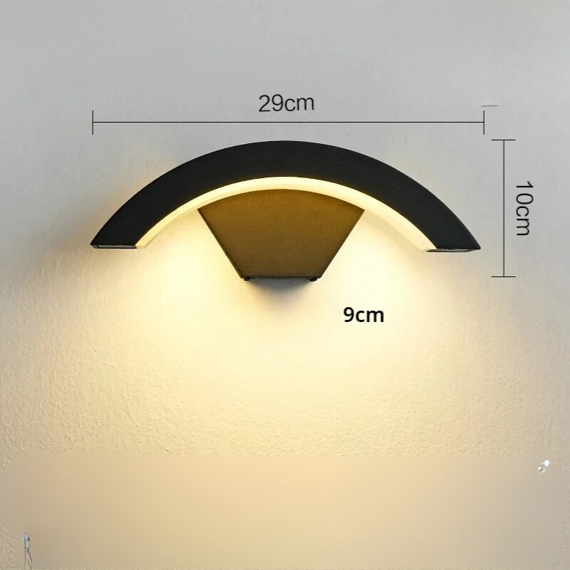 SafeGlow Light - Vattentålig LED-vägglampa med människodetektering Carvallo