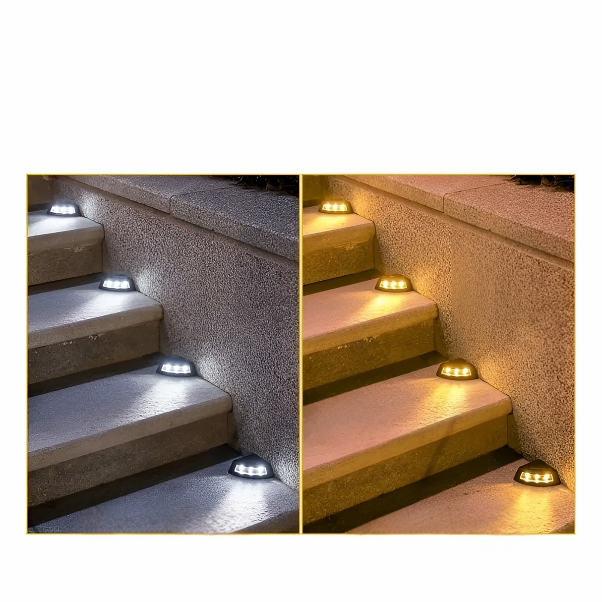 Solälskande trappbelysning i ett 4-pack – Väderbeständig | Perfekt för trädgård, gångvägar och utomhusområden Carvallo