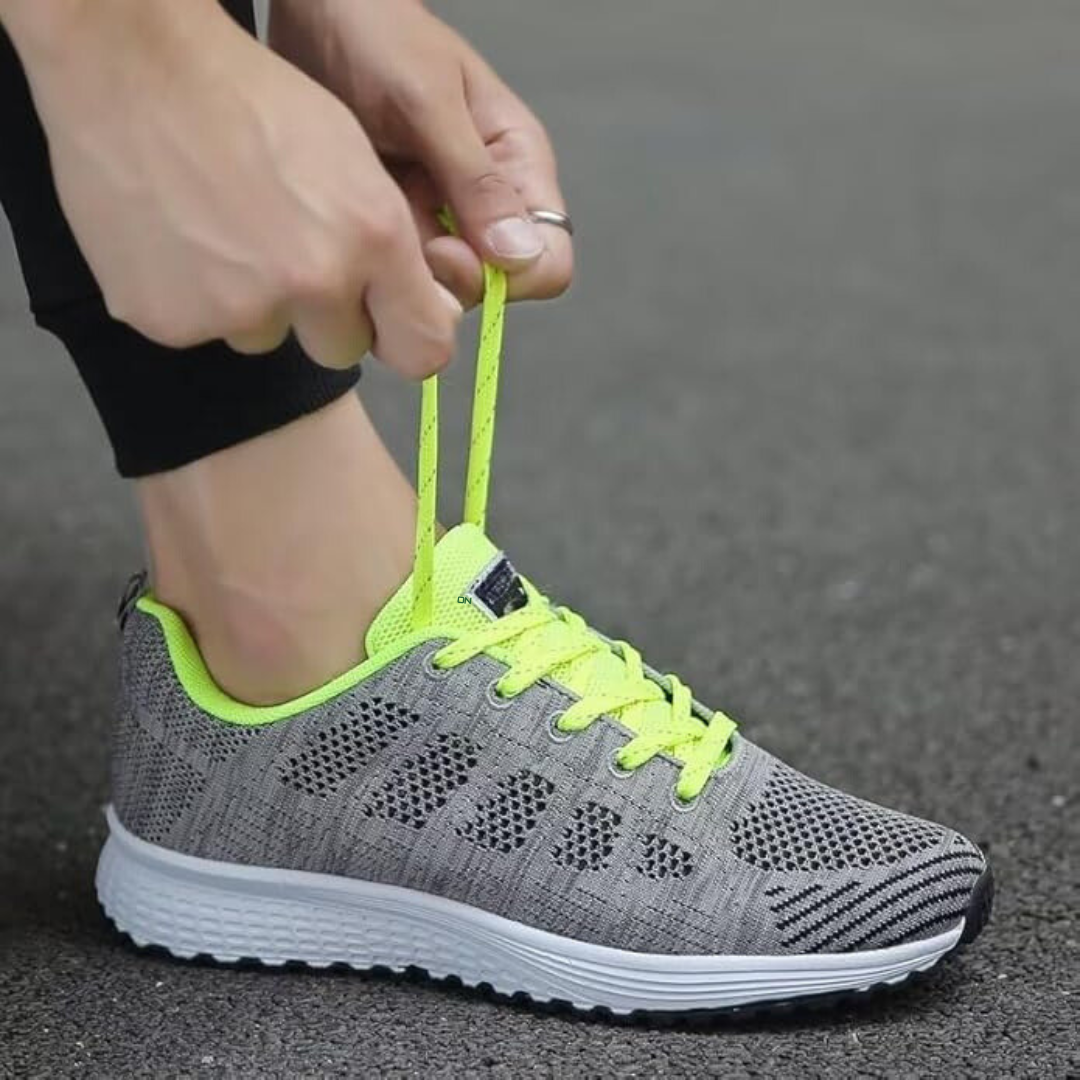 Andningsaktiva fritidssneakers för kvinnor-Hemnix-Grå-36-Hemnix