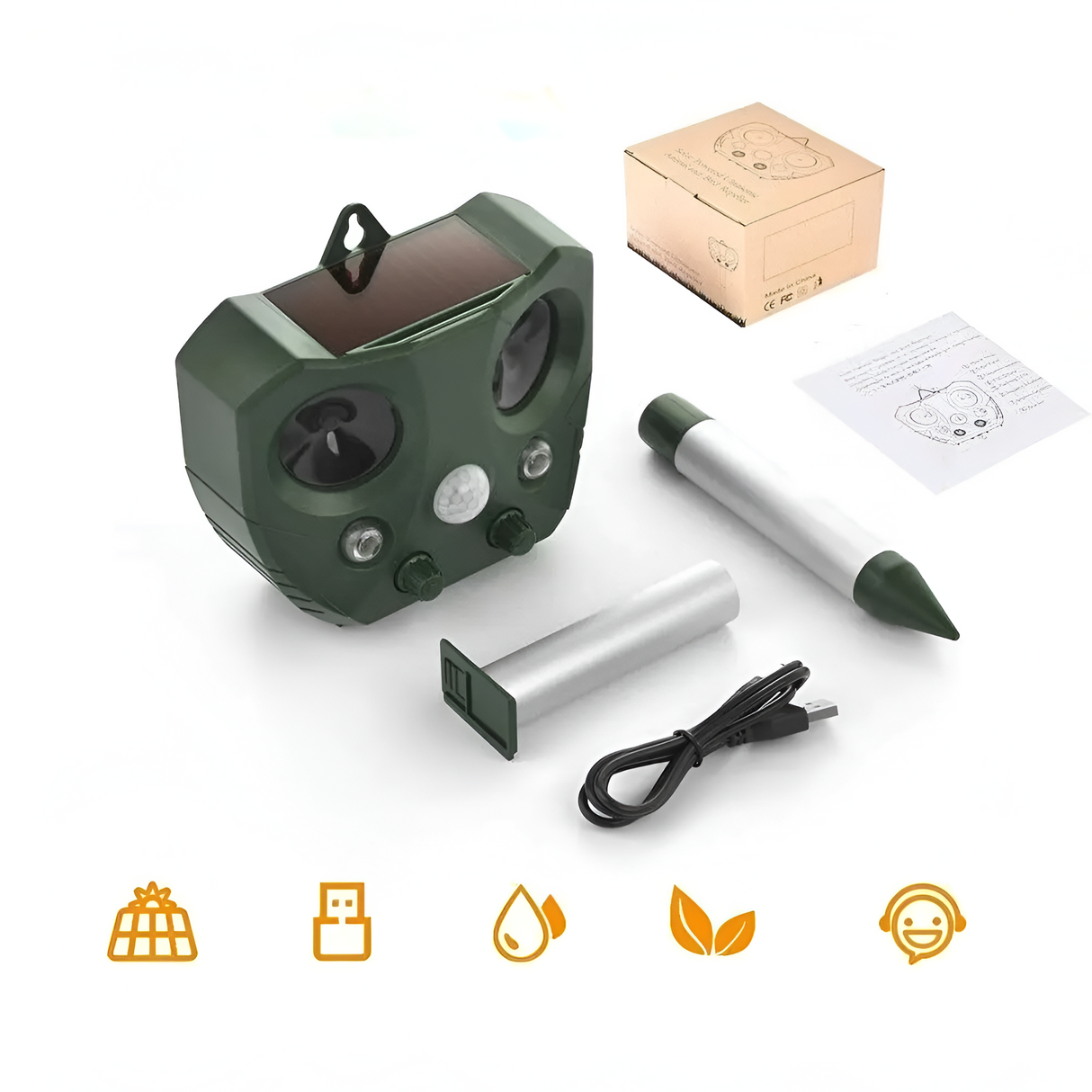 SafeScape Skadedjursbekämpning - Solenergidriven Skadedjursbekämpning med Ultrasonisk Carvallo