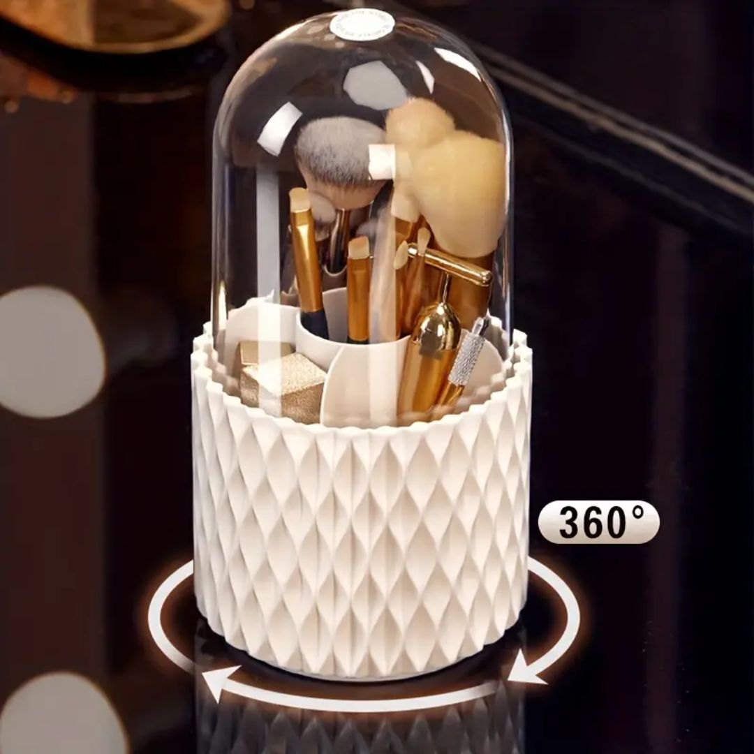 Carvallo-up Organizer ClearTurn | 360° roterbar | Stövd skyddad & stilig | Med genomskinlig lock Carvallo