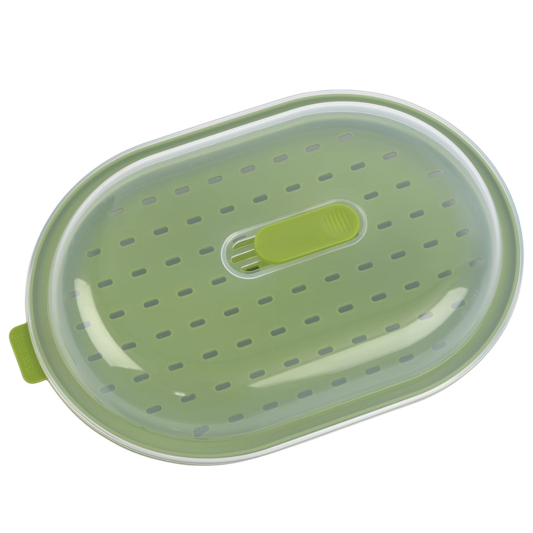 Carvallo Mikrovågs-dampkokare | Skonsam tillagning på minuter | För grönsaker & fisk | Tål diskmaskin & näringsskyddande Carvallo