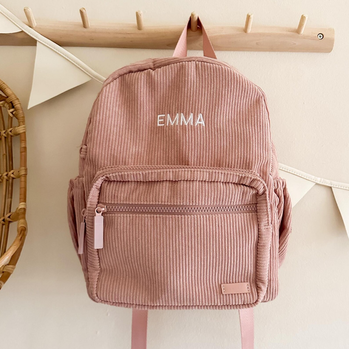 Personlig Manchester-Ryggsäck Hög kvalitet-Hemnix-Rosa-Hemnix