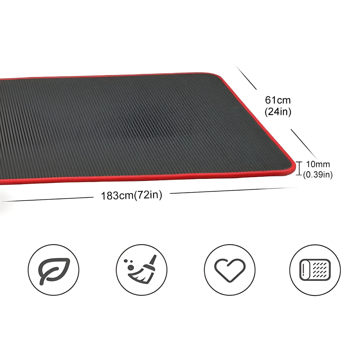 Halkfri yogamatta – Extra tjock och ledvänlig | Idealisk för hemmet och studion Carvallo