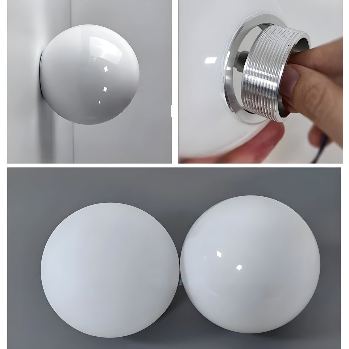 Rund Glas Vägglampa – Modern LED Lampa för Vardagsrum eller Hall Carvallo