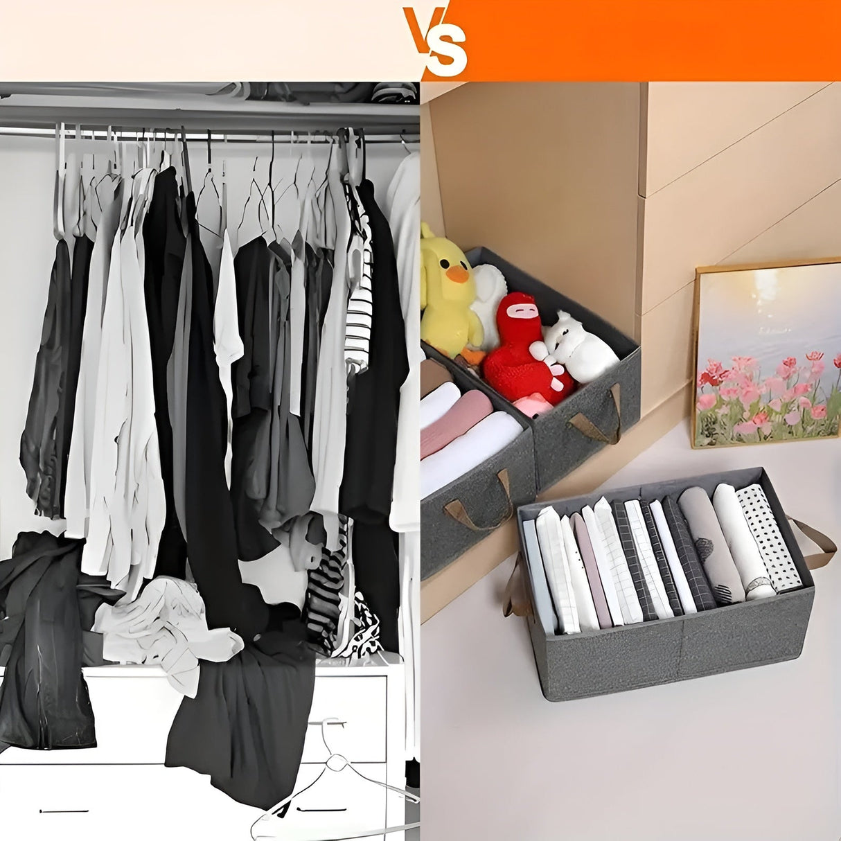 Fällbara förvaringskorgar – Praktiskt 3-pack | Idealisk för kläder, leksaker och mer Carvallo