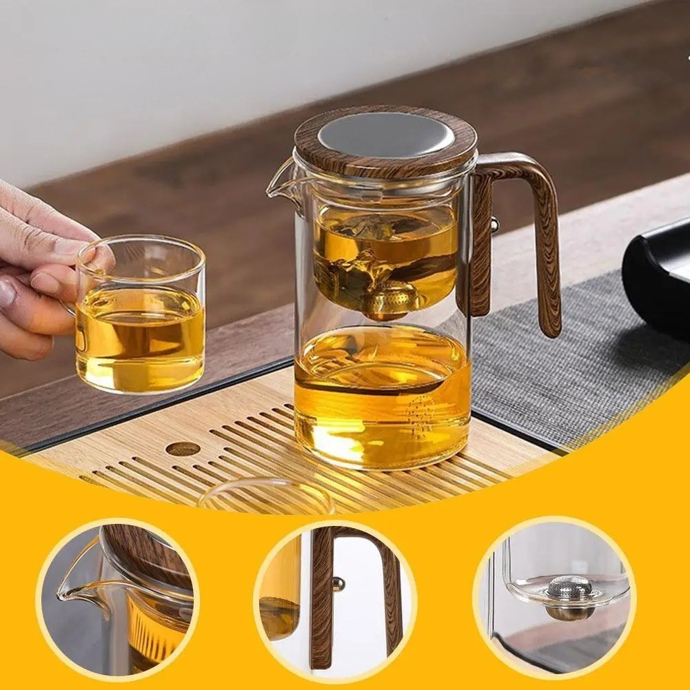 TranquilSip Tekanna – Magnetisk Växel Filter Glas Teapot Carvallo
