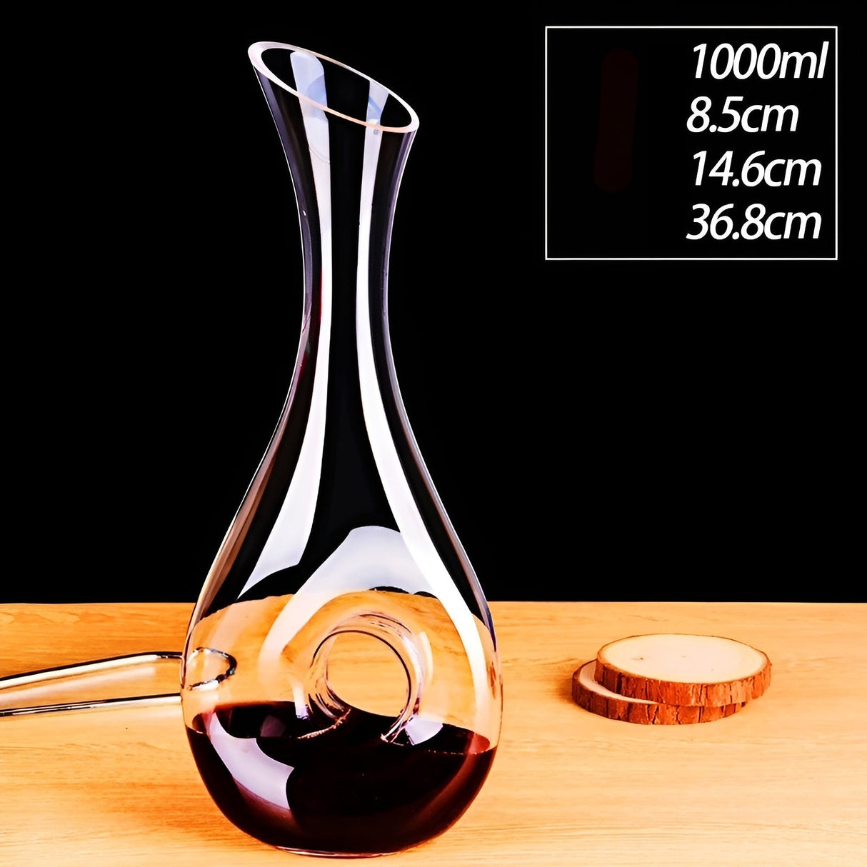 Kristall vinluftare i snäckform – Blyfri för vin eller konjak | Dekorativ för hemmet & bar Carvallo