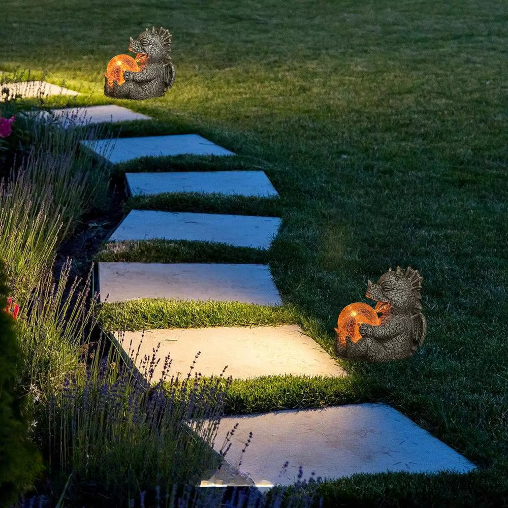 DragonHaven Lampa - Drakskulptur LED-bordslampa Carvallo