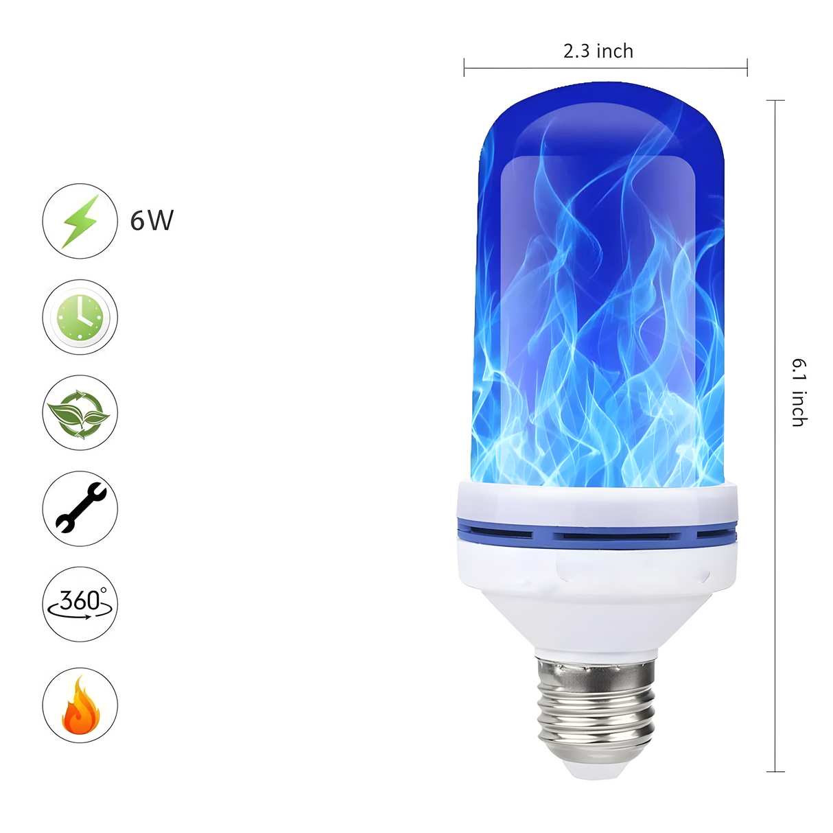 FlameGlow Light – Dekorativa LED-flamepærer Carvallo