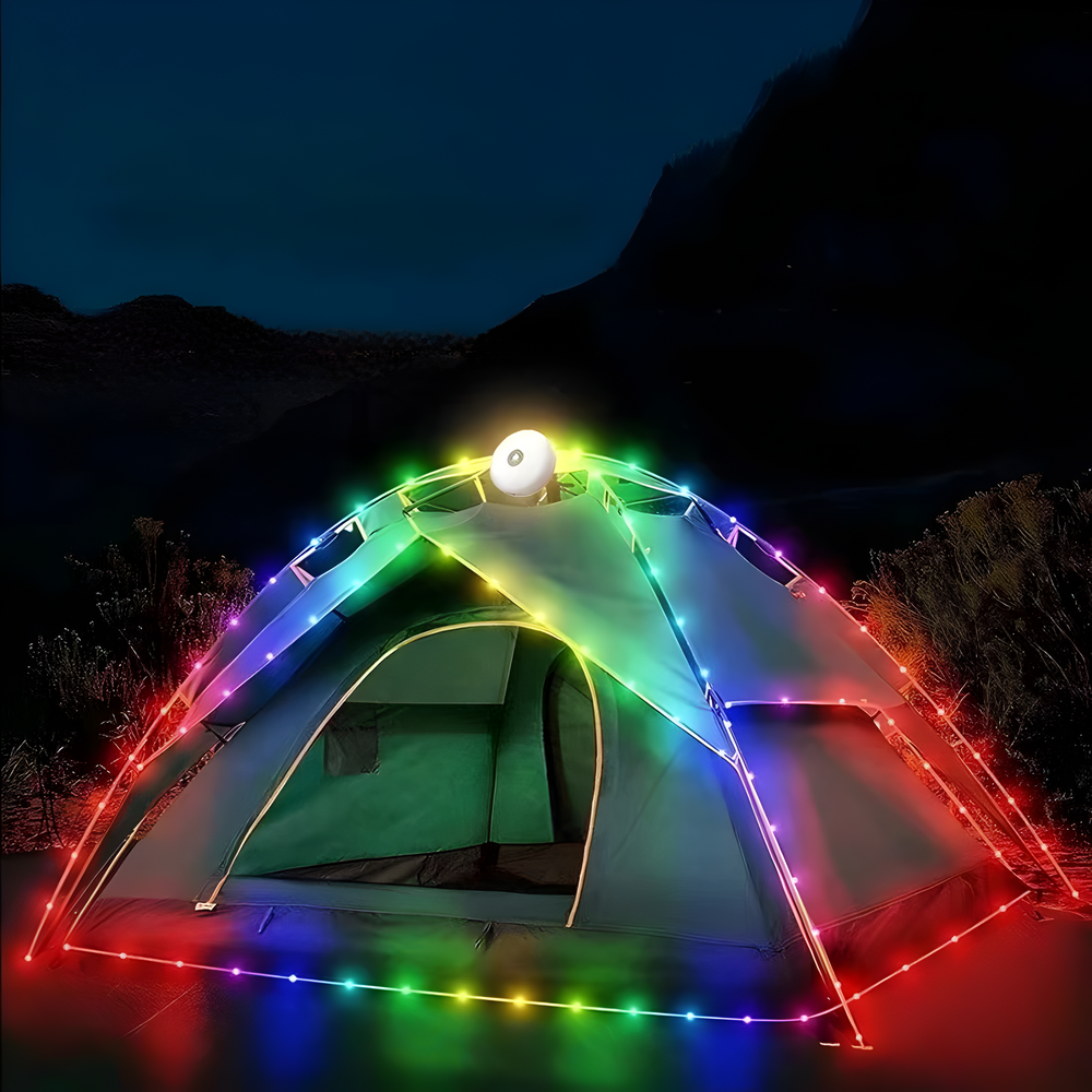 Carvallo LED-tältljusband | Vattentålig & Flexibel | För Utomhus & Camping | Militärgrön Carvallo