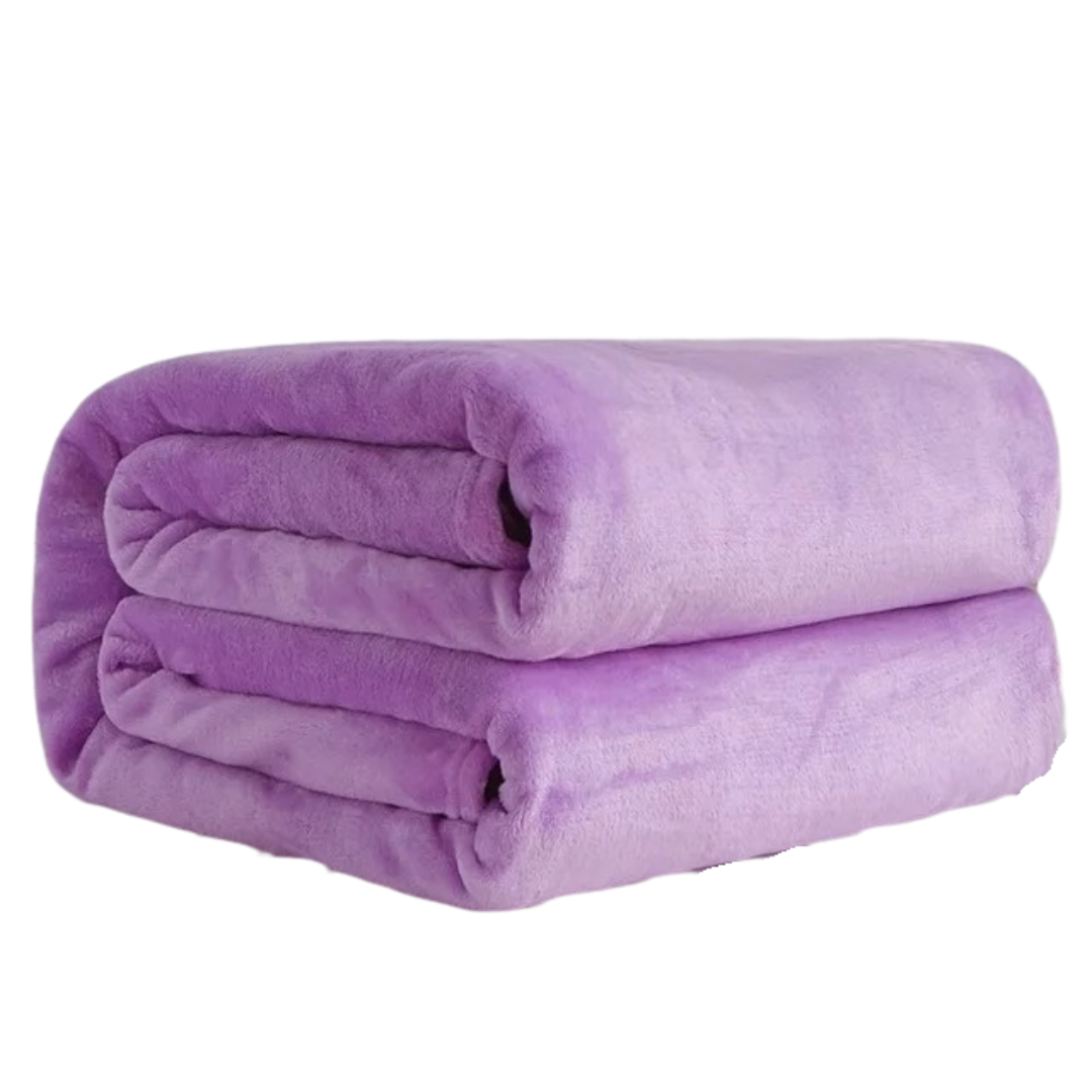 Korall Fleece Flanell Filt-Hemnix-Ljuslila-150x200cm-Hemnix