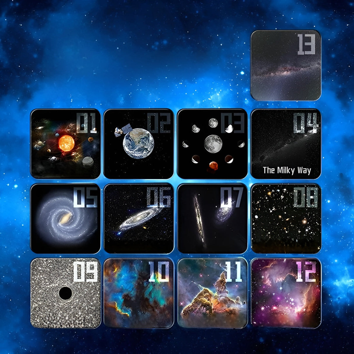 Projektorljus med 13 effekter – stjärnhimmel & galax | Stämningsfull nattlampa för sovrummet Carvallo