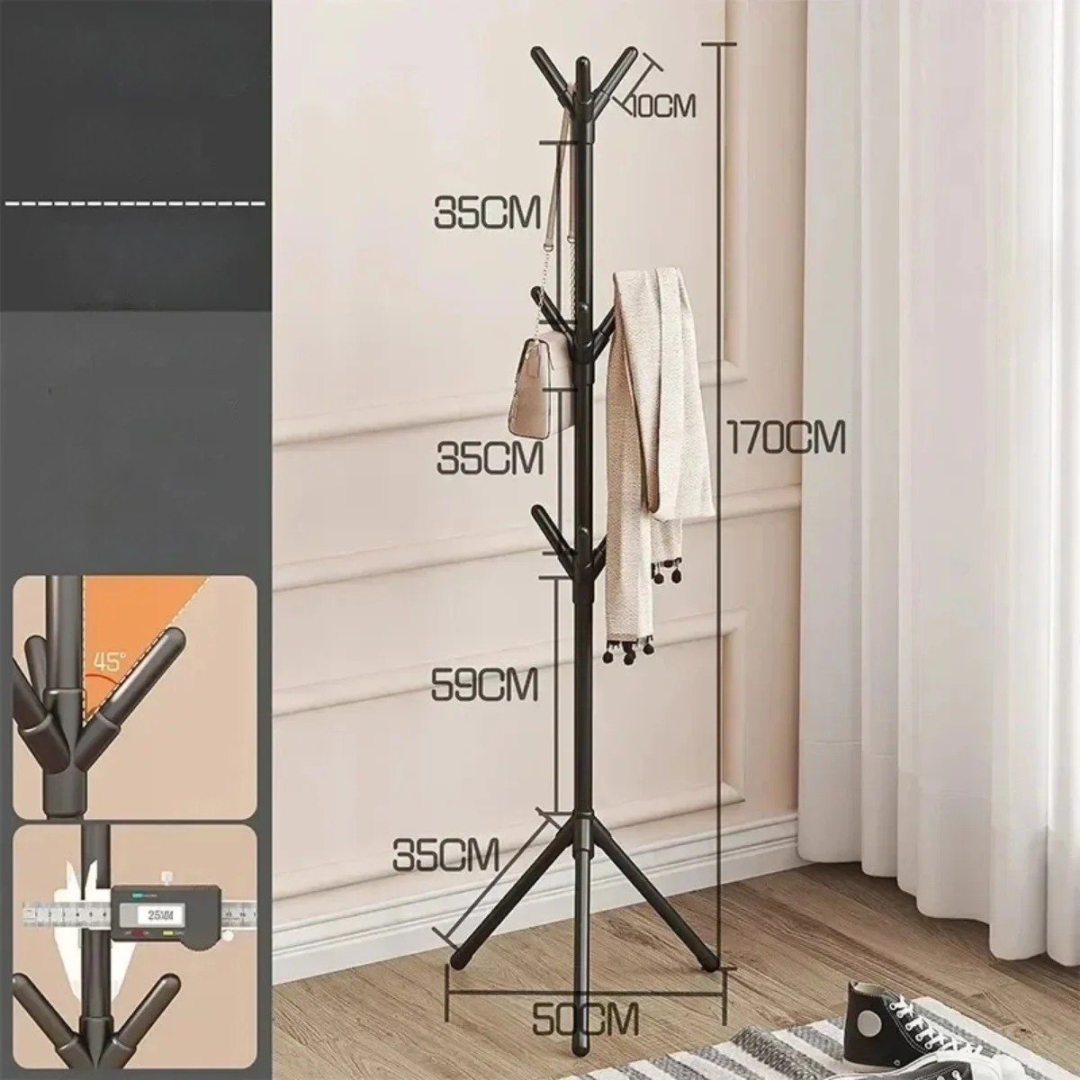 LeafRise Rack – Vertikal klädhängare i grenform Carvallo