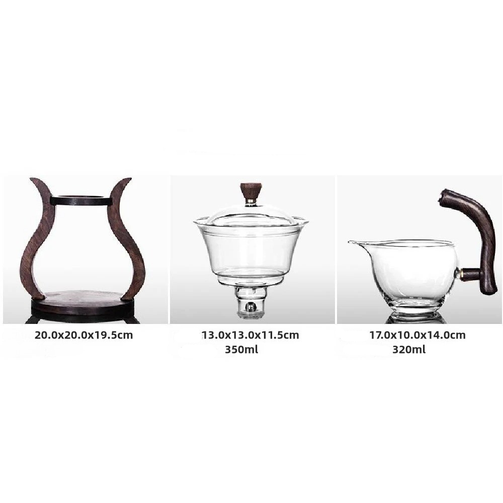 Glas Teaset med Magnetisk Flöde – Semi-Automatisk Kanna, Värmebeständig och Elegant Carvallo