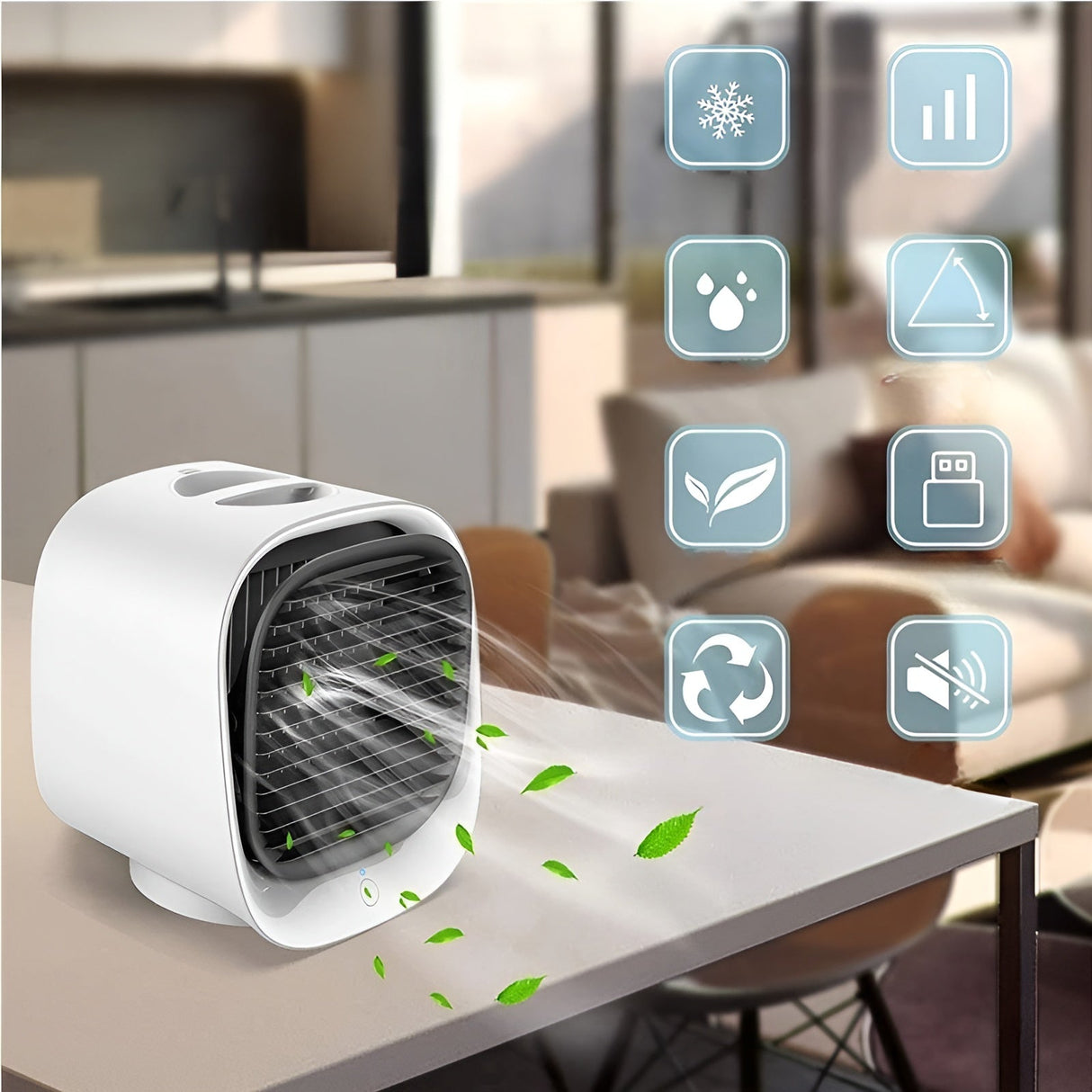 Carvallo & Luftbefeuchter AeroBrise | 2-i-1 Kylning & Fuktighet | 12 L Tank | För rum upp till 30 m² Carvallo