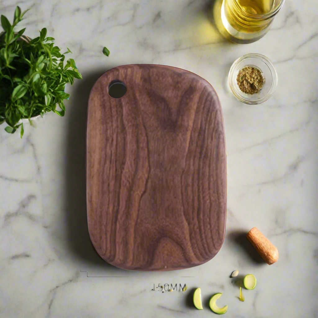 LuxRoyale Valnötsträ Skärbräda - Rustik & Hållbar Skär yta för Kök Carvallo