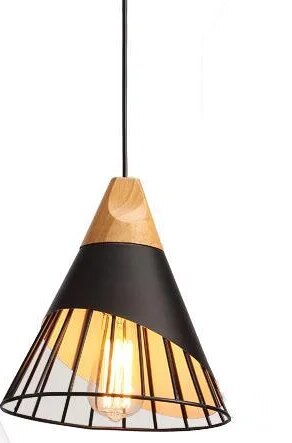 Vilnius LED Hängelampe – Modern pendellampa med stilfullt trä- och metalldesign, ideal för alla rum Carvallo