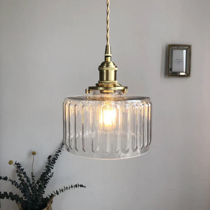 Vincent Vintage Kristall Taklampa – Cylindrisk glasdesign med justerbar höjd för en varm atmosfär Carvallo