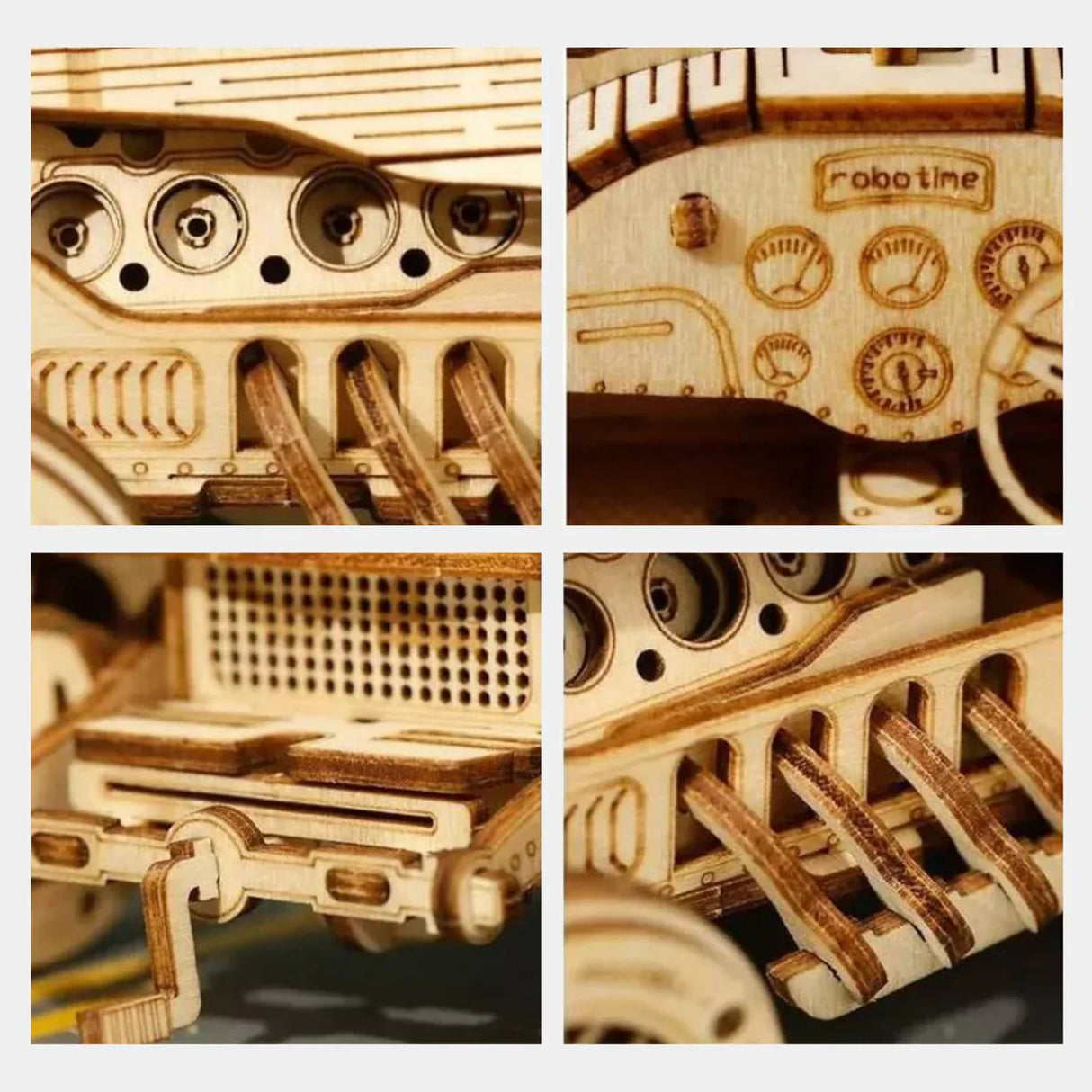 RetroRacer - Trä Grand Prix bilbyggset Carvallo