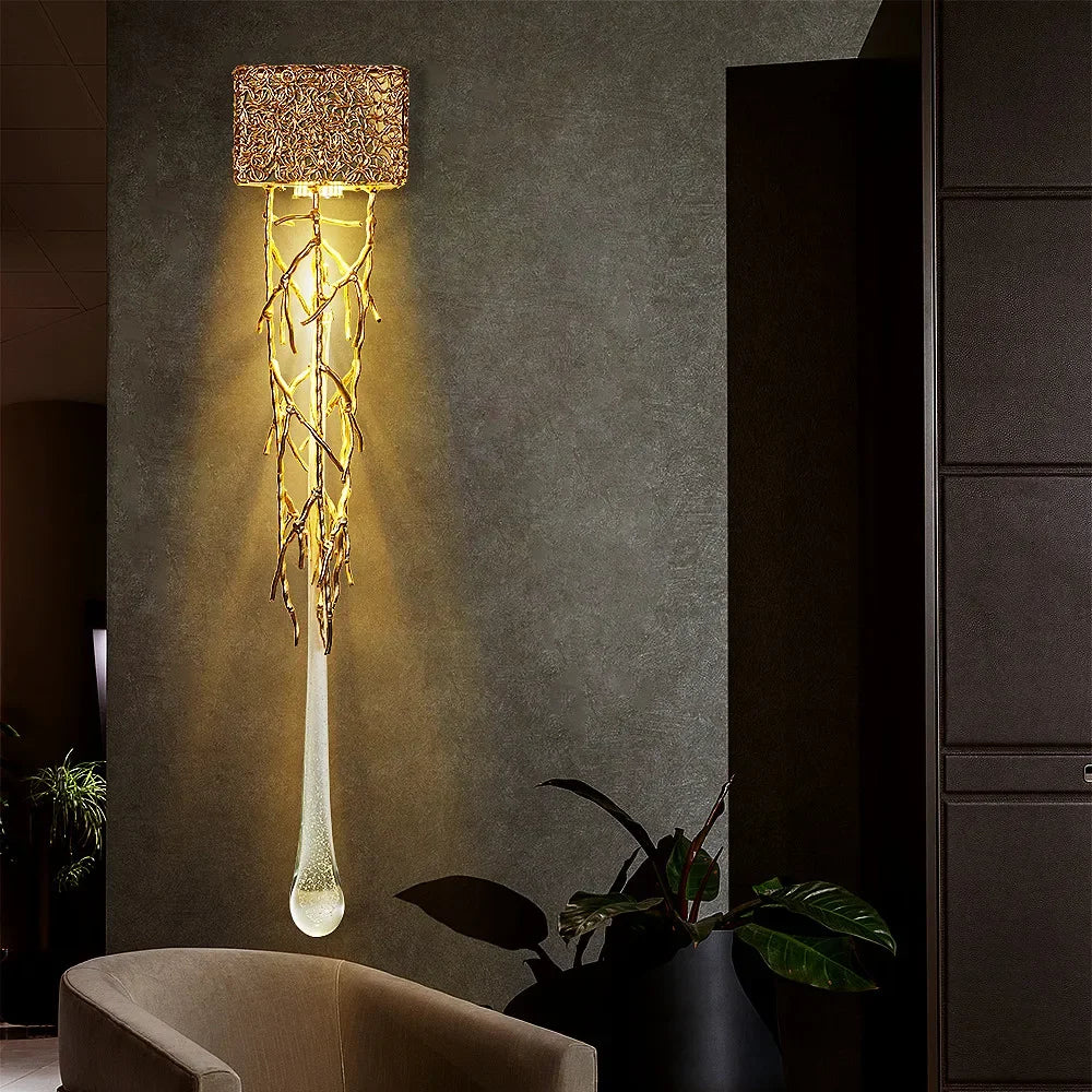 VintageGlimmer – Lyxig Kristall Vägglampa för Elegant Belysning Carvallo