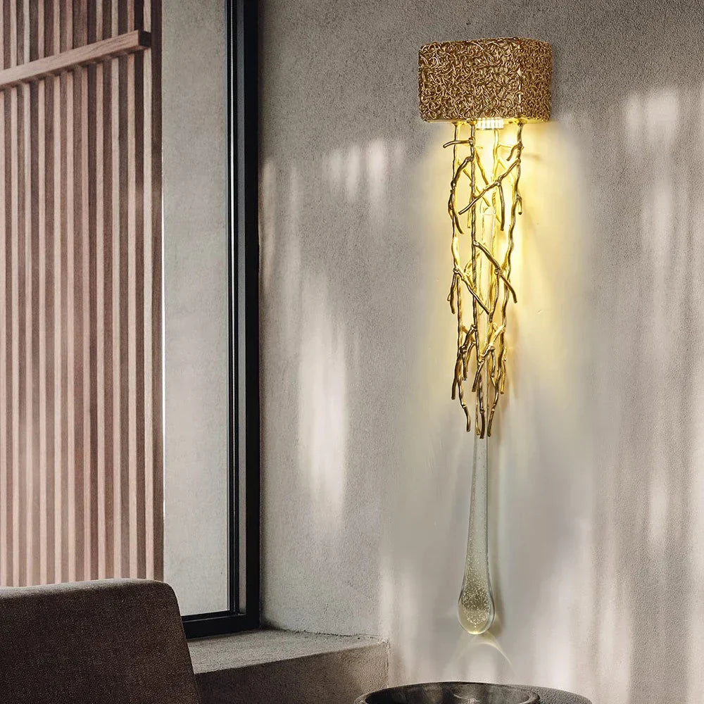 VintageGlimmer – Lyxig Kristall Vägglampa för Elegant Belysning Carvallo